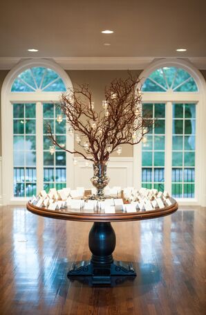 Tree and Candle Escort Card Table