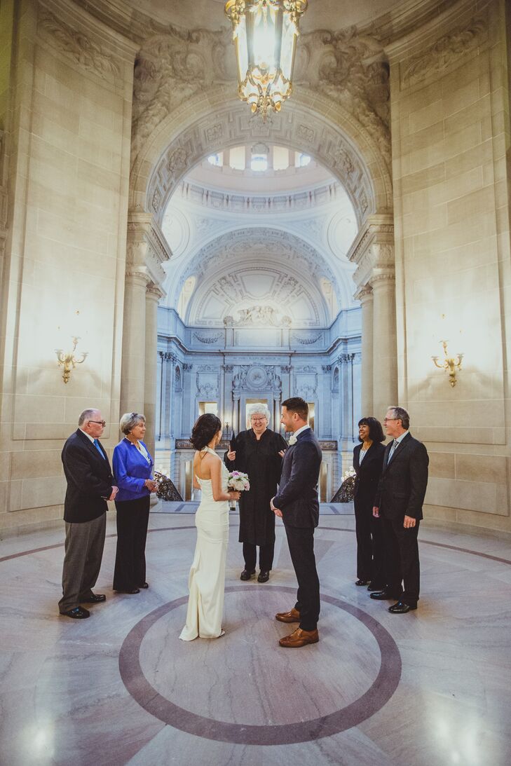 “After attending so many large weddings over the years, we wanted our day to be simply about us with only our parents,” says Matt. “It was intimate, special and perfect.”