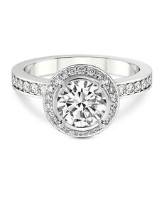 Friendly Diamonds Glamorous Round, Oval Cut Engagement Ring