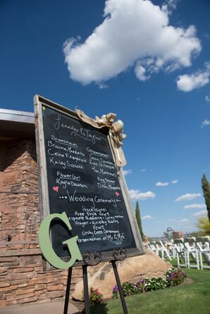 DIY Rustic Chalkboard Framed Ceremony Itinerary