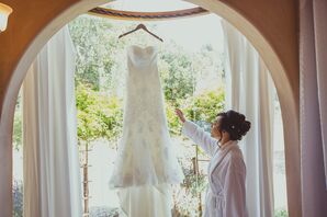 Bride With Ivory Wedding Dress