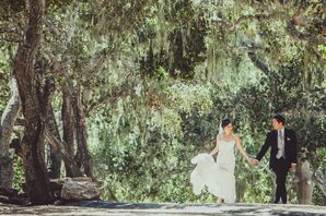 Couple Holding Hands in Woods