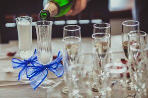 Champagne Pouring in Elegant Glasses
