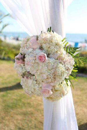 Naples, Florida White Hydrangea Ceremony Arch Accent