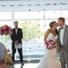 Hanging Fuchsia Flower Ceremony Backdrop