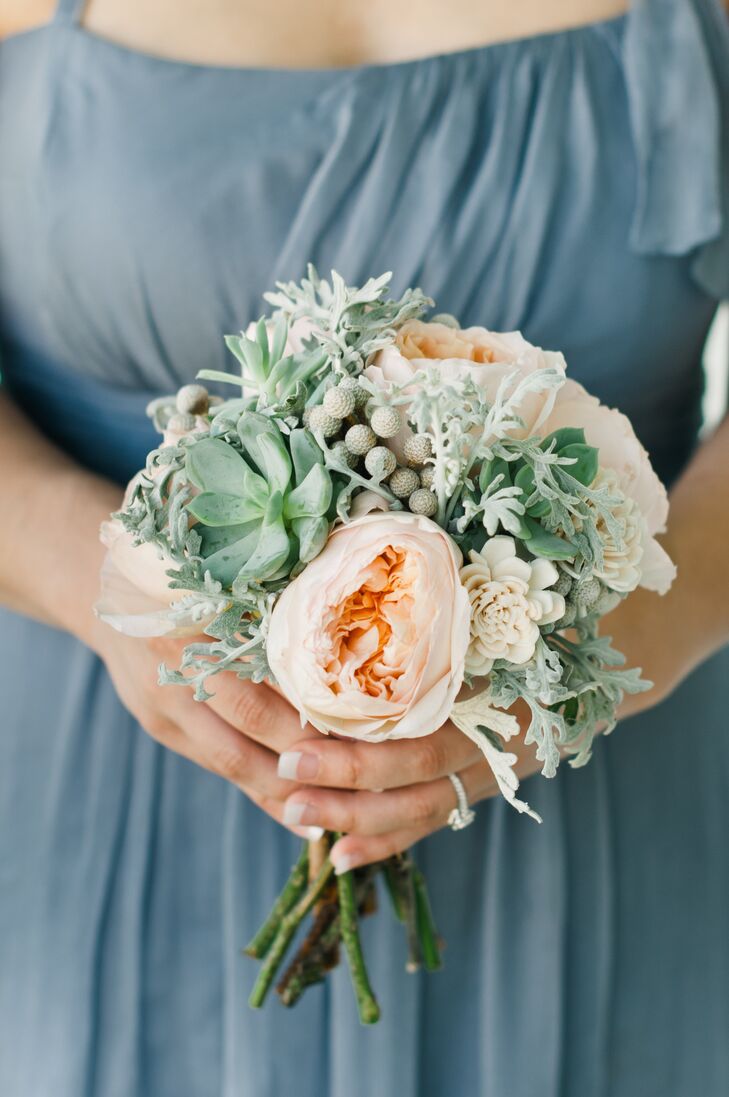 Pink and Green Bridesmaid Bouquet