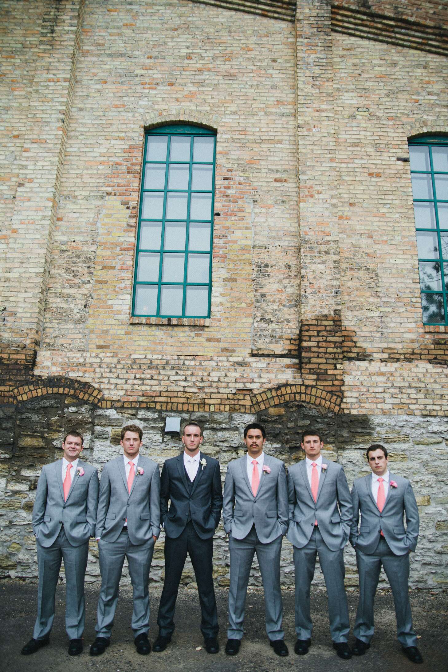 grey suit pink dress Mens Pink and Grey Floral Tuxedo with Satin Trim â€“ Prom and Wedding Suit  with Bow Tie and Flower Pin main image 0