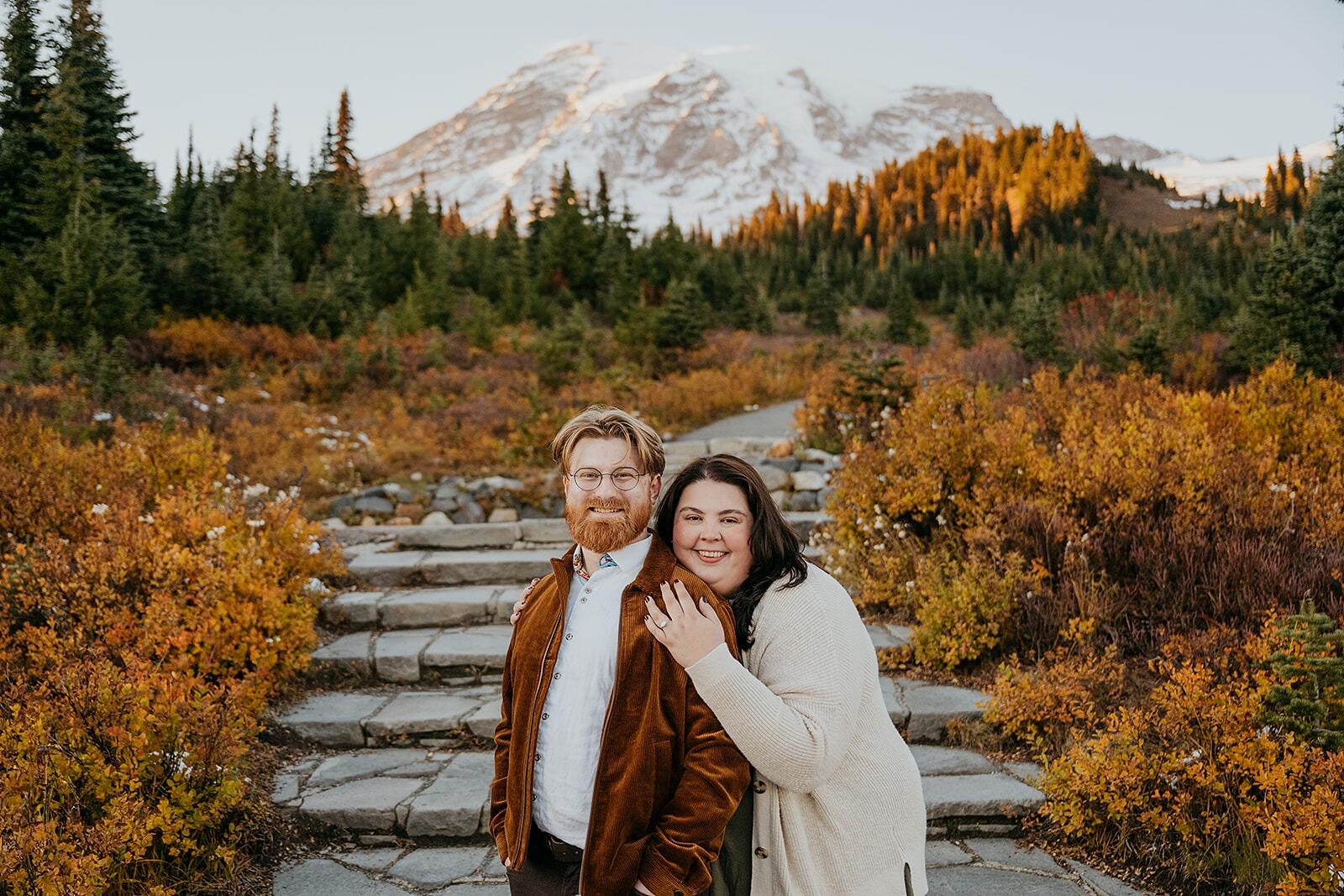Engagement photos at Paradise (Mt Rainier National Park)