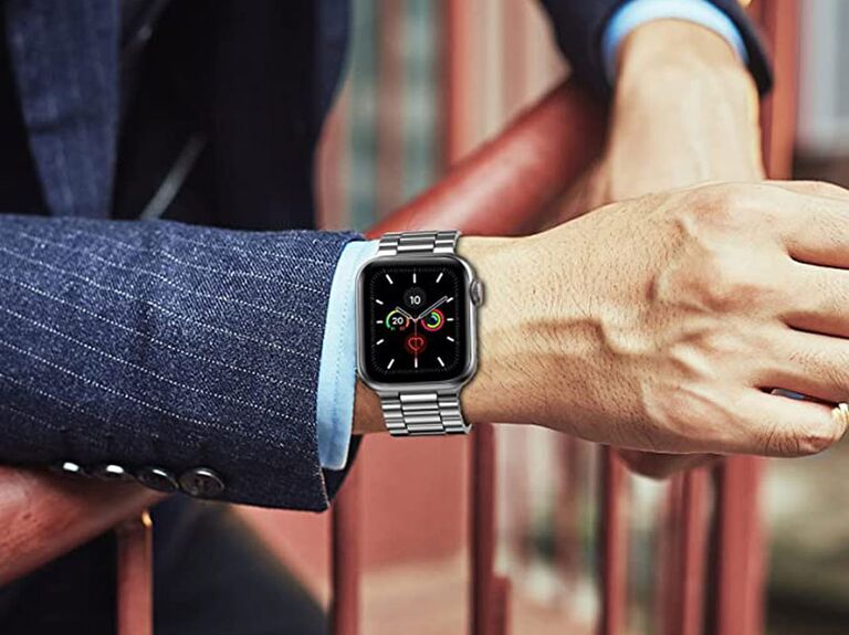 Stainless steel Apple watch strap just because gift for him or her