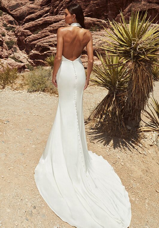 La Perle LP2419 Lucia Sheath Wedding Dress - 2