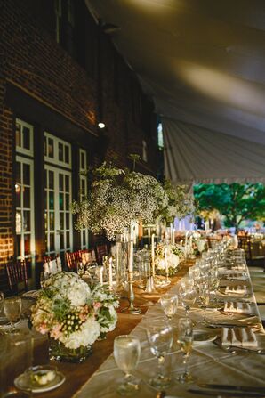 Tall Baby's Breath Centerpieces