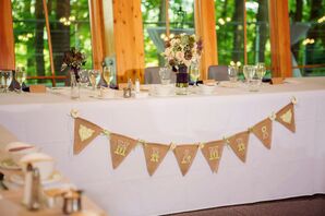 Rustic DIY Mr. and Mrs. Pennant Flag