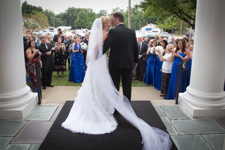 Bride and Groom Recessional Outside Church
