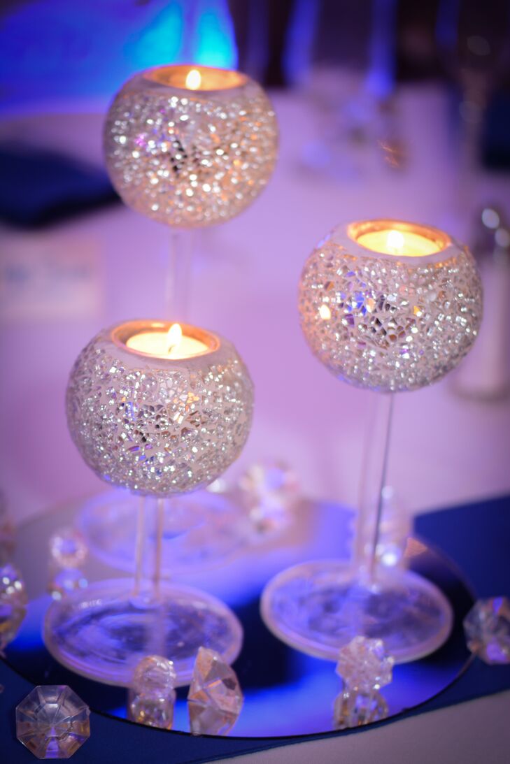 Candle Assortment in Elegant Glass Holder