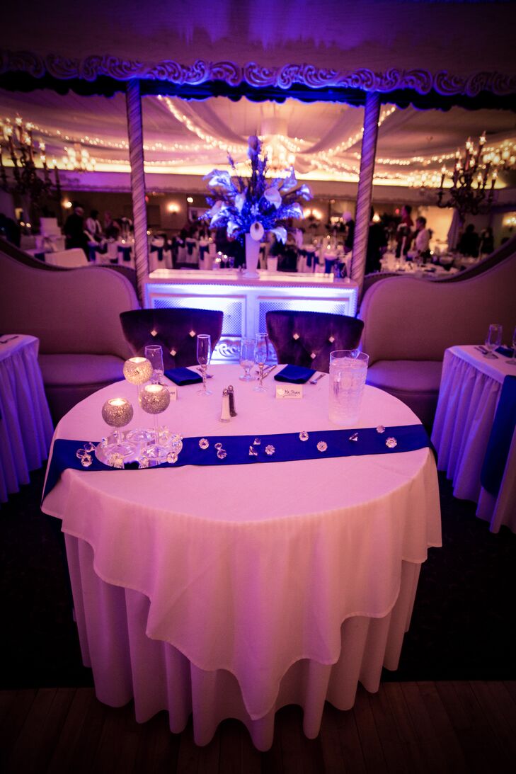Sweetheart Table With Blue Runner