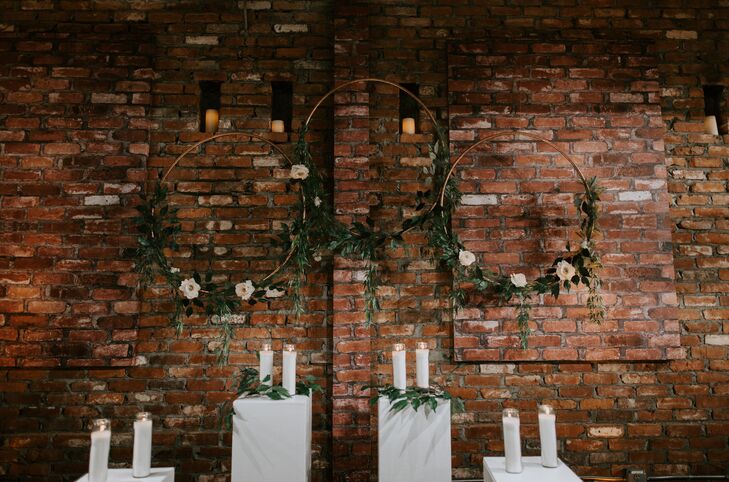 Greenery Décor and Brick Wall at The Loading Dock in Stamford, Connecticut