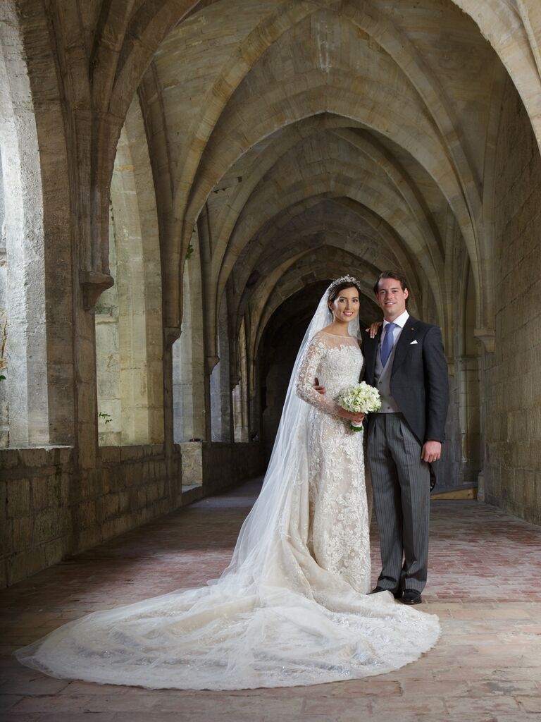 Princess Claire of Luxembourg's royal wedding dress