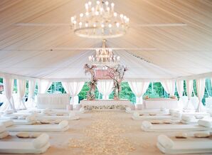 Tented Ceremony Space for Sikh Wedding in Fairfax Station, Virginia