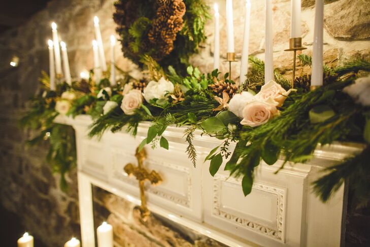 Garland-Covered Mantle