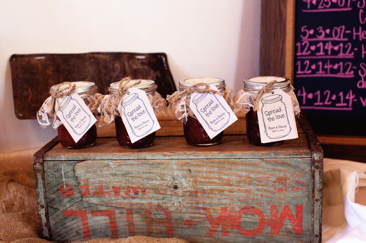 Jars of Jam Wedding Favors