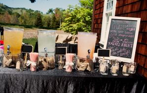 Drink Table With Mason Jars