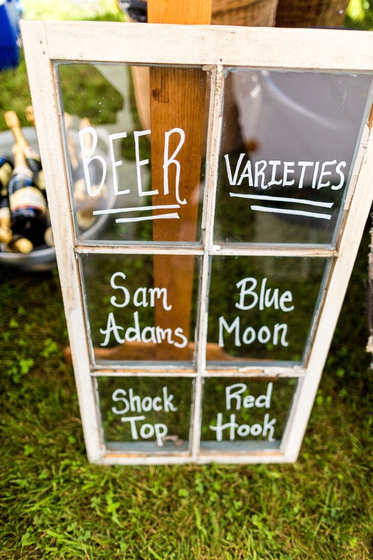 Window Pane Beer Menu