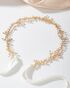 AW Bridal AW BRIDAL Gold Leaves Bridal Headpieces Wedding Headband Hair Pieces Pearl Wedding Hair Accessories for Brides Flower Girl Headpiece (Gold) Gold Headband - thumbnail - 2