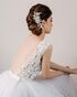 AW Bridal AW BRIDAL Wedding Hair Clip Rhinestones Hair Comb Flower Girl Bridal Hair Barrette Crystal Wedding Hair Accessories for Brides (Silver) Silver Pins, Combs + Clip - thumbnail - 2
