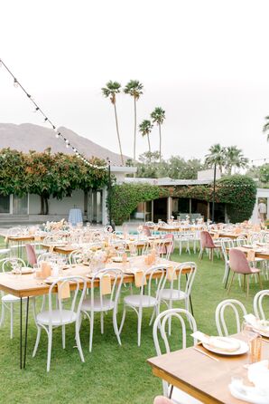 Whimsical Outdoor Reception at The Frederick Loewe Estate in Palm Springs, California