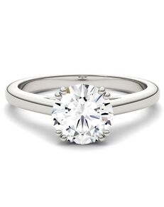 Forever One Moissanite Classic Round Cut Engagement Ring
