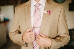 DIY Pink Fly Fishing Boutonnieres