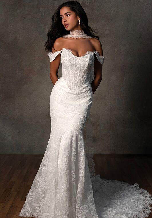 Essense of Australia D4456 Fit-and-Flare Wedding Dress - 4