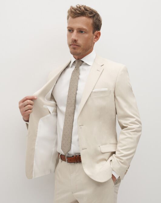 Suit Shop Men's Tan Suit Tuxedo - 2