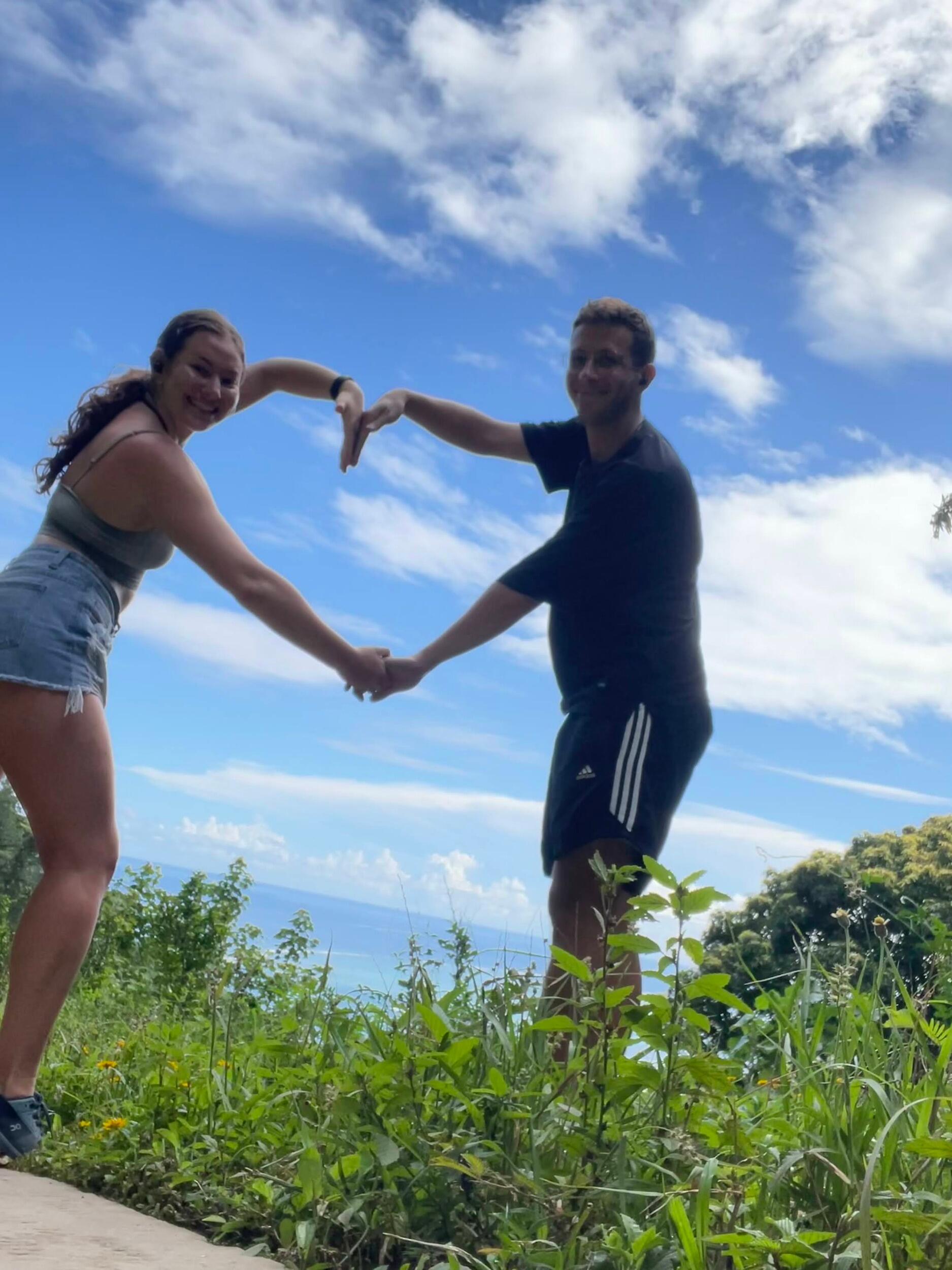 On a hike in Tahiti ♥