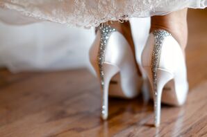 Sparkly Badgley Mischka Bridal Heels
