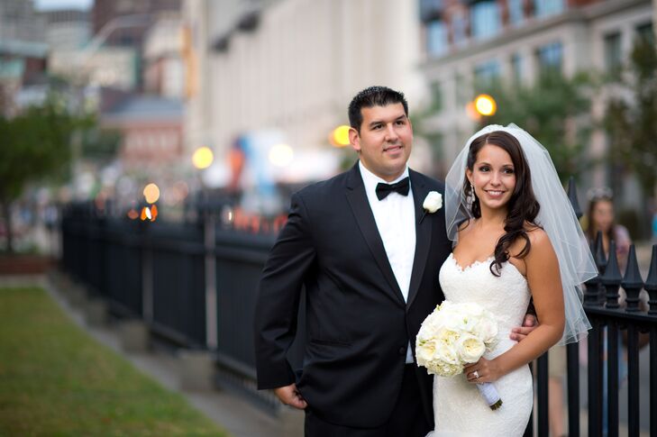 Bride and Groom in Downtown Boston