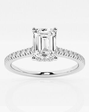 Grown Brilliance Emerald Cut Engagement Ring