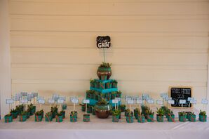 Succulents as Favors and Escort Cards