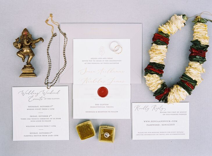 Classic Invitations for Wedding at The Clifton Inn in Charlottesville, Virginia