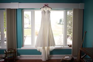 short long bridesmaid dresses Chiffon Short Sleeves V-Neck Bridesmaid Dress with Slit