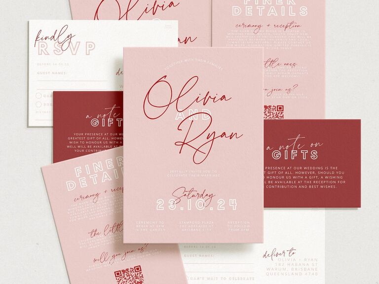 printable wedding invitations for V-Day