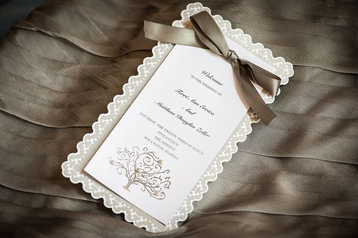 Silver Pearl-Accented Program with Tree Design