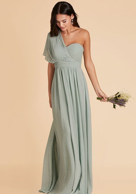 Birdy Grey Grace Chiffon Dress in Sage Bridesmaid Dress - 3