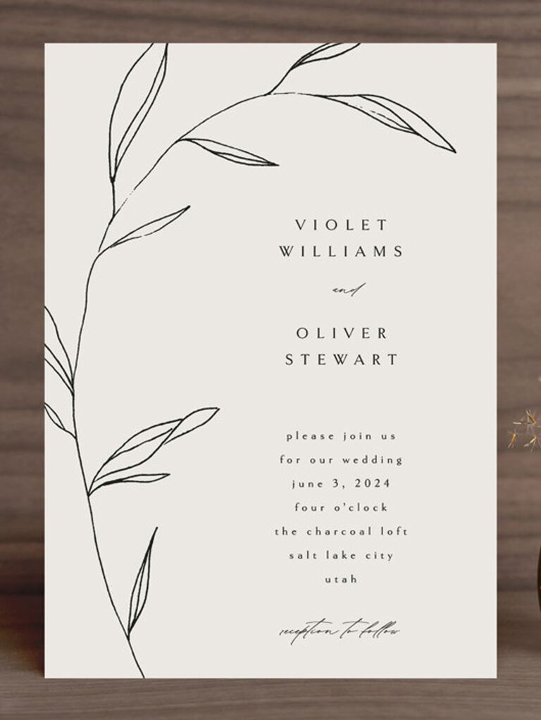 simple wedding invite flower drawing