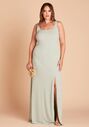 Birdy Grey Alex Convertible Dress Curve in Sage Square Bridesmaid Dress - thumbnail - 1