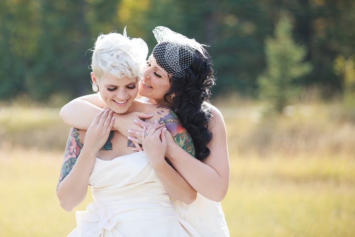 
                                        Morgan Hayley (26 and an administrator) and Nicole Dube (28 and an administrator) held their wedding in the 