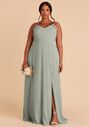Birdy Grey Adelle Dress in Chiffon Sage V-Neck Bridesmaid Dress - thumbnail - 3