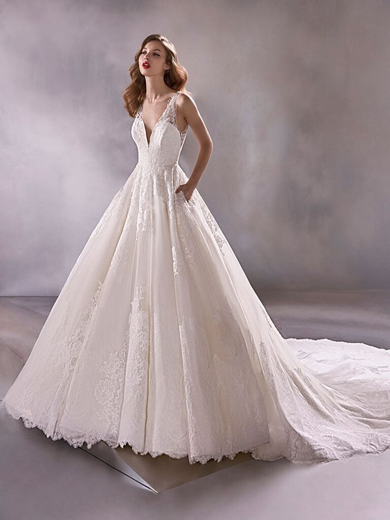 Atelier Provonias wedding dress lace ball gown