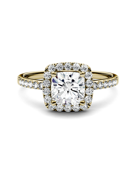 Forever One Moissanite Glamorous Cushion Cut Engagement Ring - 1