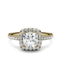 Forever One Moissanite Glamorous Cushion Cut Engagement Ring - thumbnail - 1